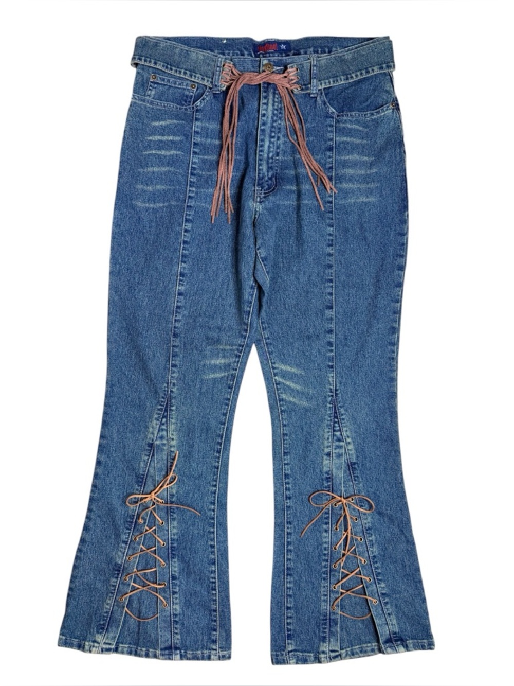 Y2K lace up jeans